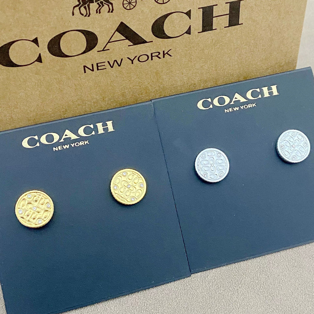 Coach Vintage Rhinestone Stud Earrings